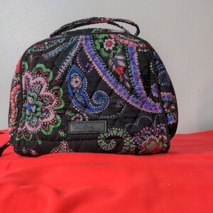 Vera Bradley Black and Pink Cosmetic Case with Floral Design